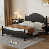 Traditional Concise Style Solid Wood Platform Bed