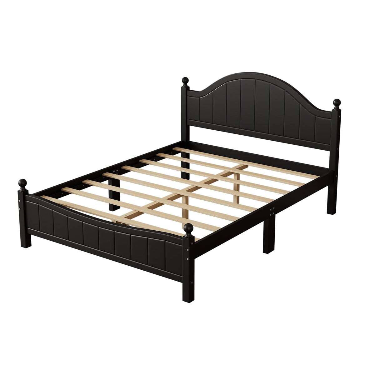 Traditional Concise Style Solid Wood Platform Bed
