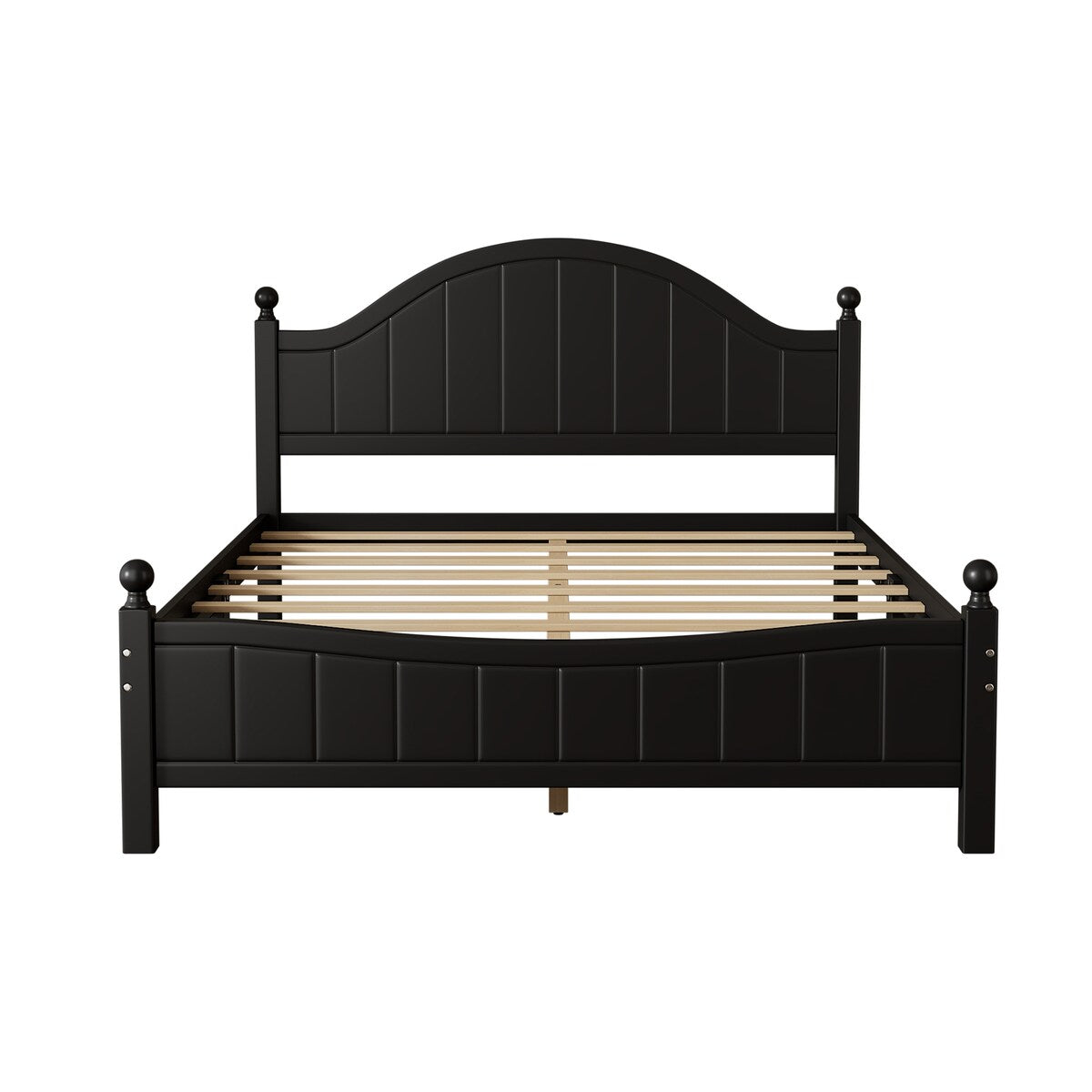 Traditional Concise Style Solid Wood Platform Bed