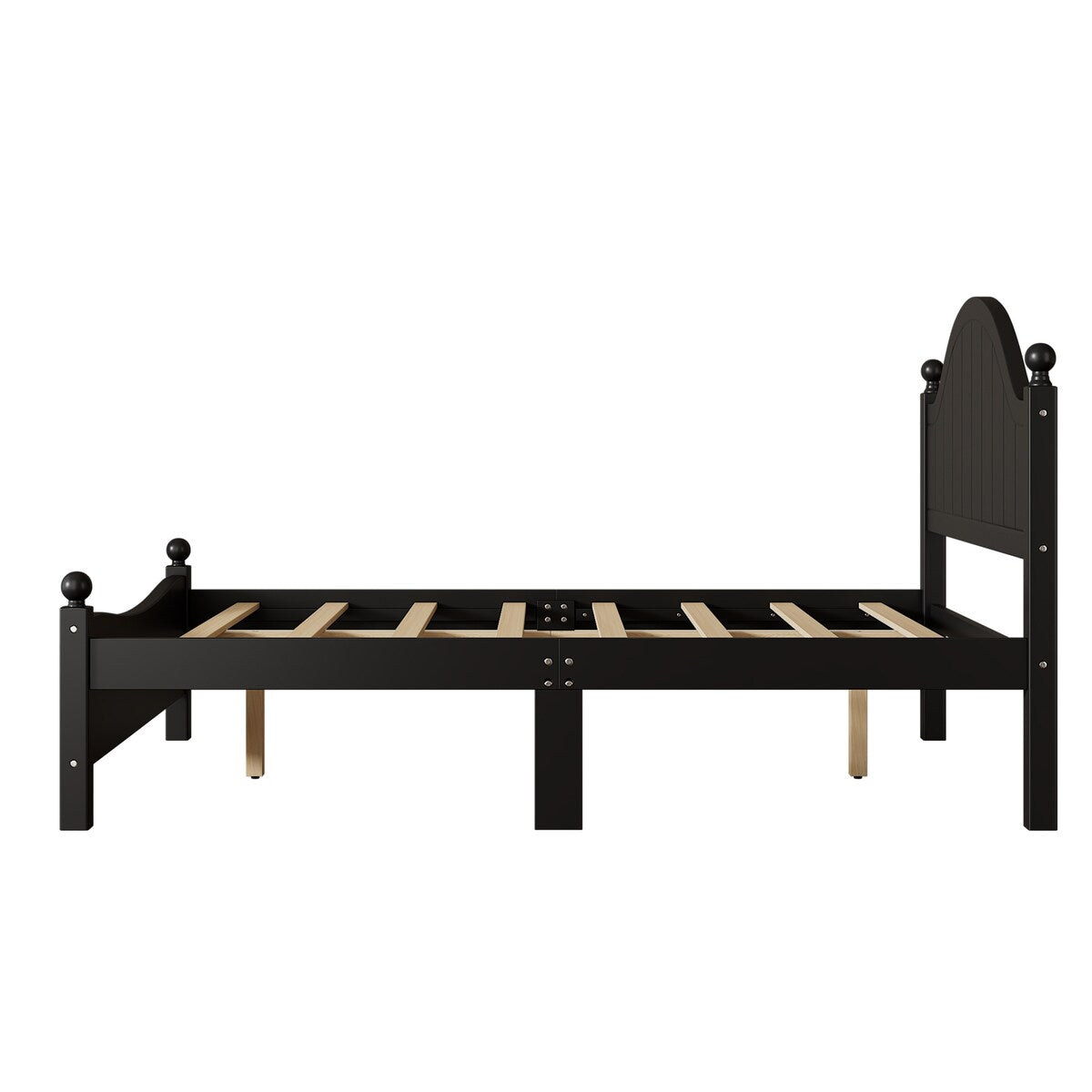 Traditional Concise Style Solid Wood Platform Bed