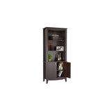Traditional Espresso Wood Finish here Shelf Bookcase - W29 x D14 x H78