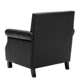 Traditional Fabric Upholstered Club Chair with Nailhead Trim,Brown