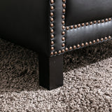 Traditional Fabric Upholstered Club Chair with Nailhead Trim,Brown