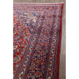 Traditional Floral Mashad Persian Red Area Rug Wool Hand-knotted - 9'9" x 12'7"