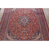 Traditional Floral Mashad Persian Red Area Rug Wool Hand-knotted - 9'9" x 12'7"