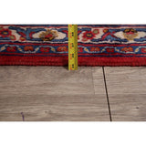 Traditional Floral Mashad Persian Red Area Rug Wool Hand-knotted - 9'9" x 12'7"