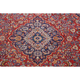 Traditional Floral Mashad Persian Red Area Rug Wool Hand-knotted - 9'9" x 12'7"