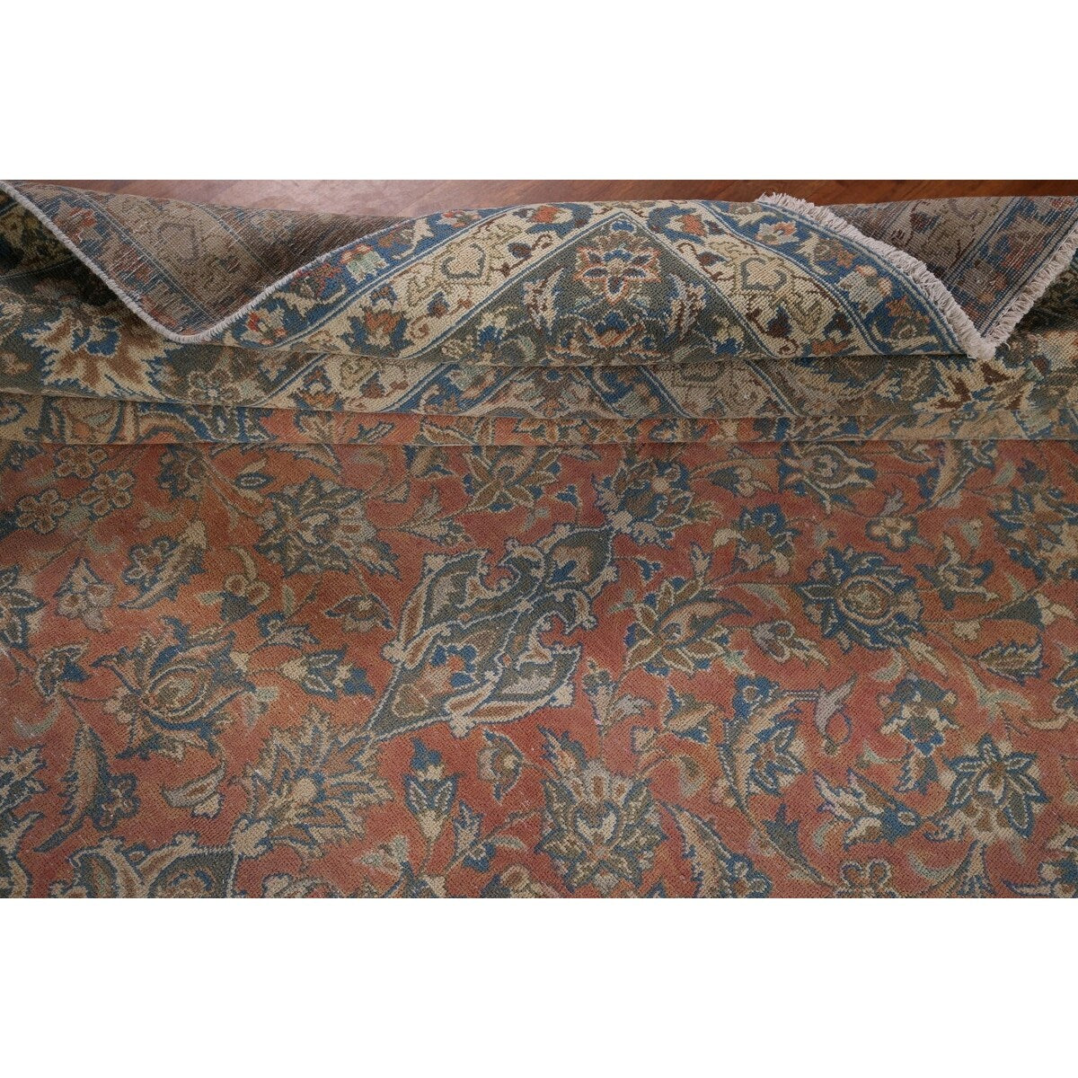 Traditional Floral Najafabad Persian Large Vintage Wool Carpet - 9'7" x 16'0"