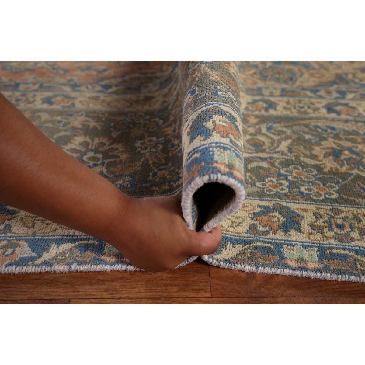 Traditional Floral Najafabad Persian Large Vintage Wool Carpet - 9'7" x 16'0"