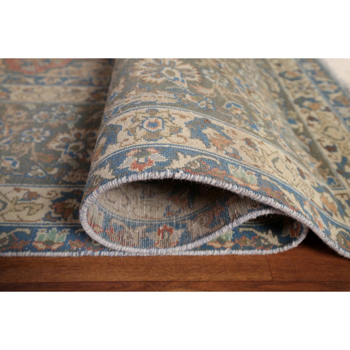 Traditional Floral Najafabad Persian Large Vintage Wool Carpet - 9'7" x 16'0"