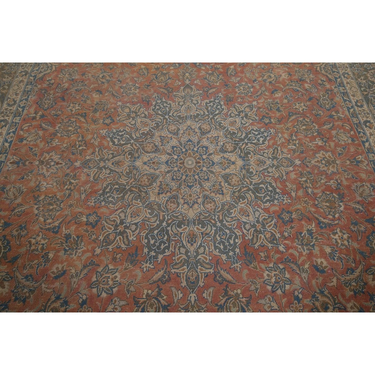 Traditional Floral Najafabad Persian Large Vintage Wool Carpet - 9'7" x 16'0"