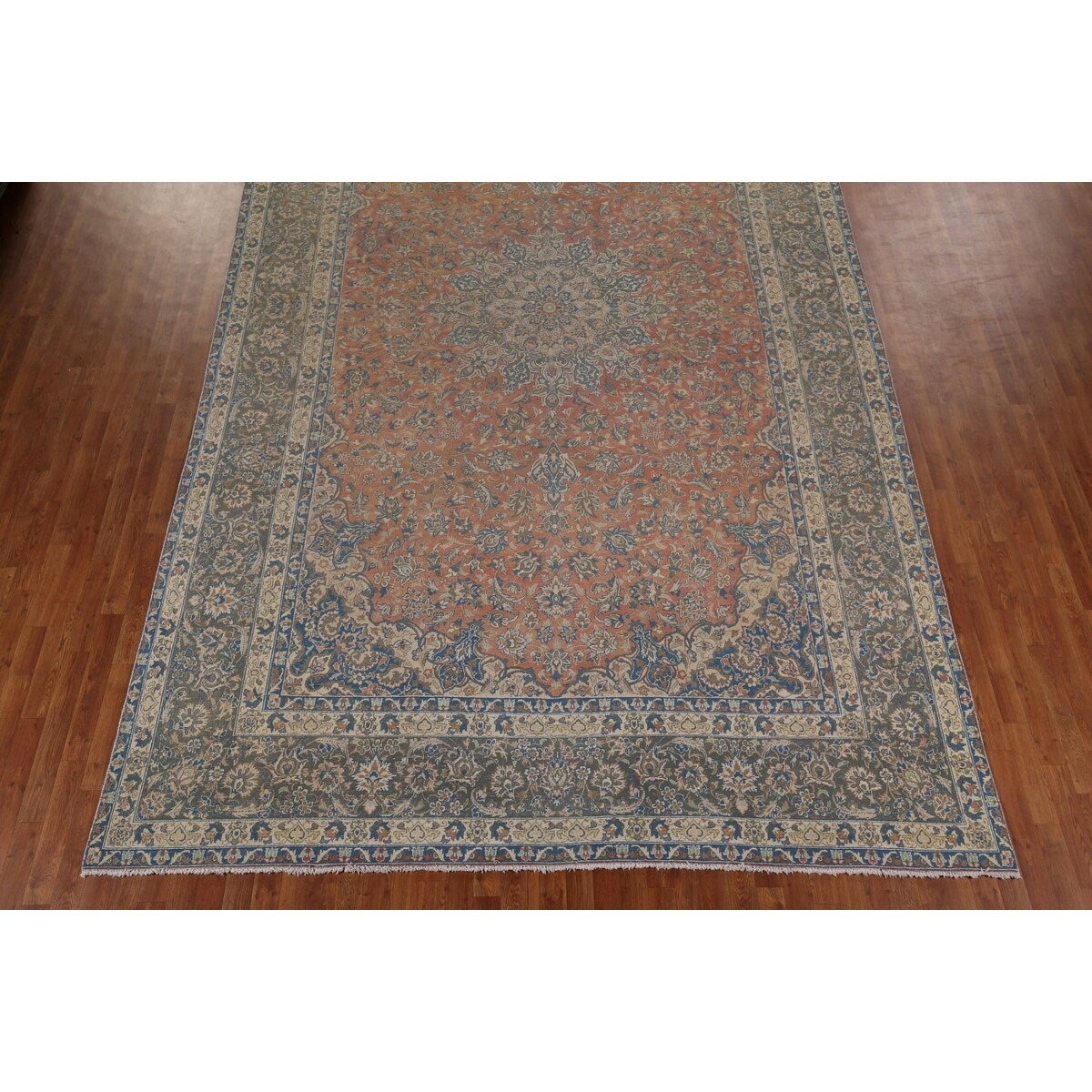 Traditional Floral Najafabad Persian Large Vintage Wool Carpet - 9'7" x 16'0"