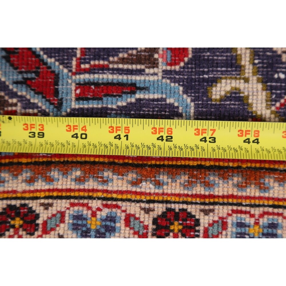 Traditional Floral Red Kashan Persian Area Rug Wool Hand-Knotted - 6'6" x 9'7"