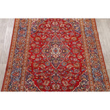 Traditional Floral Red Kashan Persian Area Rug Wool Hand-Knotted - 6'6" x 9'7"