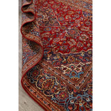 Traditional Floral Red Kashan Persian Area Rug Wool Hand-Knotted - 6'6" x 9'7"