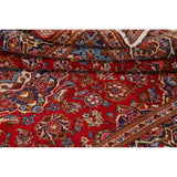 Traditional Floral Red Kashan Persian Area Rug Wool Hand-Knotted - 6'6" x 9'7"