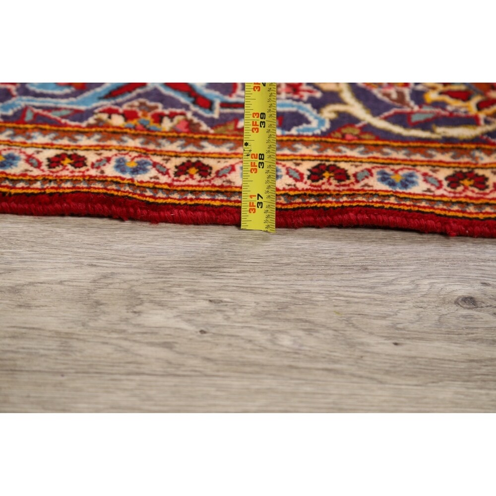Traditional Floral Red Kashan Persian Area Rug Wool Hand-Knotted - 6'6" x 9'7"