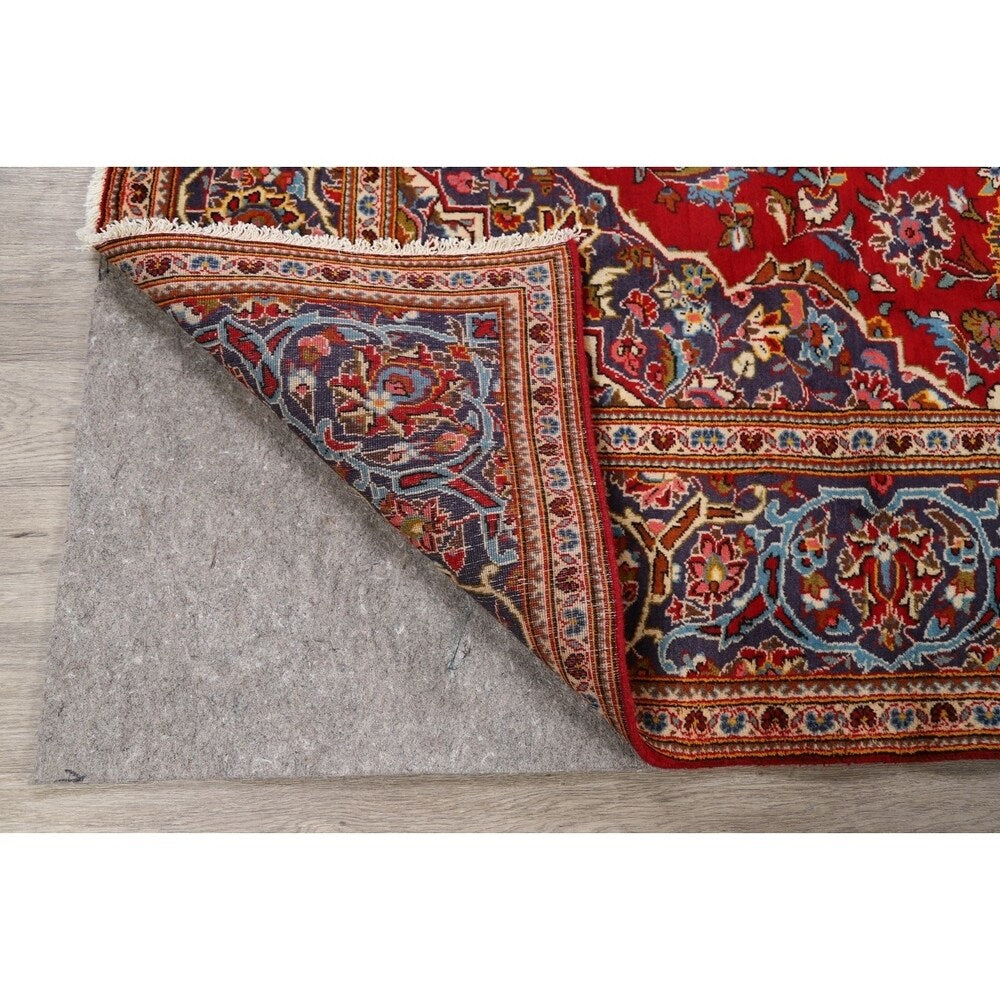 Traditional Floral Red Kashan Persian Area Rug Wool Hand-Knotted - 6'6" x 9'7"