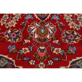 Traditional Floral Red Kashan Persian Area Rug Wool Hand-Knotted - 6'6" x 9'7"