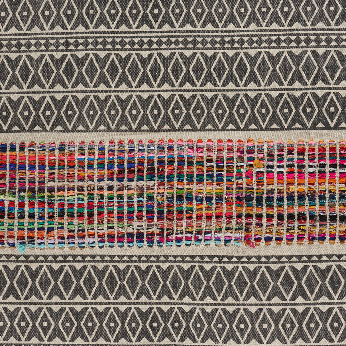 Sevita Geometric Chindi Area Rug