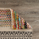 Sevita Geometric Chindi Area Rug