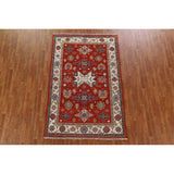 Traditional Geometric Kazak Oriental Area Rug Hand-knotted Wool Carpet - 5'2" x 7'11"
