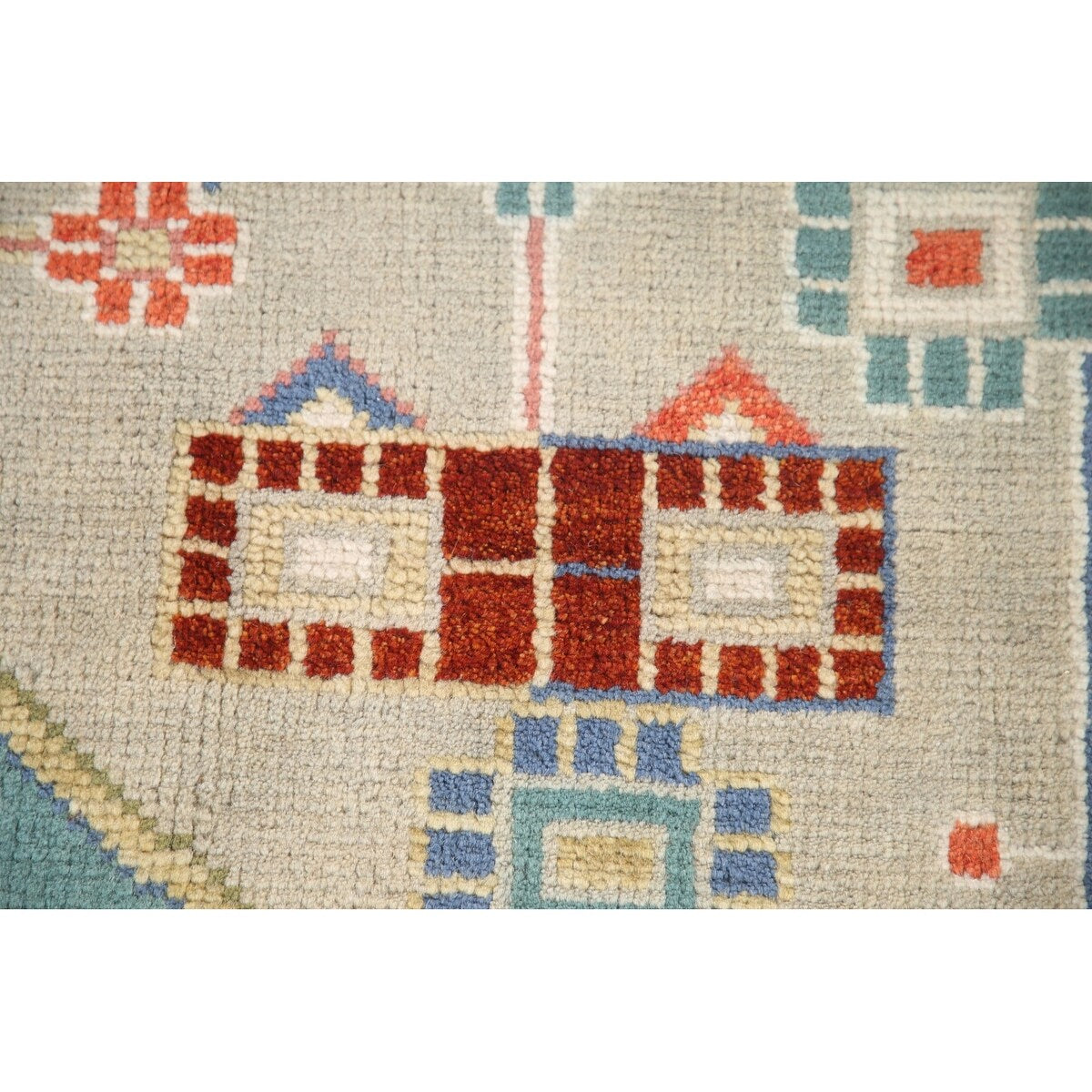 Traditional Green Heriz Serapi Oriental Rug Hand-Knotted Wool Carpet - 8'11"x 11'9"