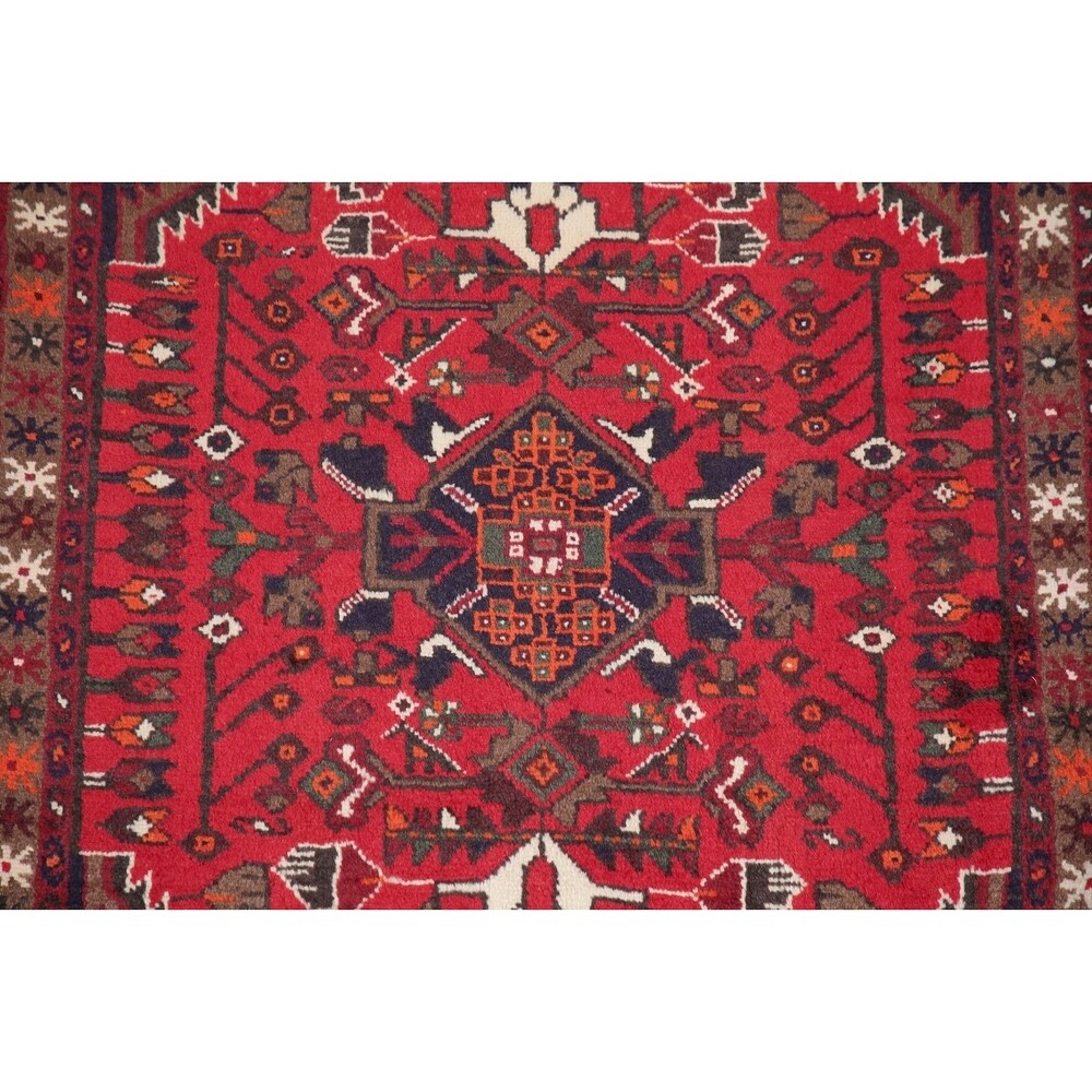 Traditional Hamedan Oriental Hand Knotted Persian Wool Area Rug - 5'1" x 3'2"