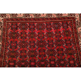 Traditional Hamedan Persian Oriental Tribal Rug Hand Made Red - 9'6" x 3'2" runner