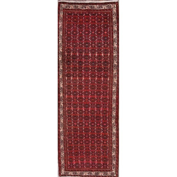 Traditional Hamedan Persian Oriental Tribal Rug Hand Made Red - 9'6" x