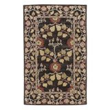 Juliette Handmade Floral Brown/ Multicolor Area Rug (3'6" X 5'6") - 3'6" x 5'6"