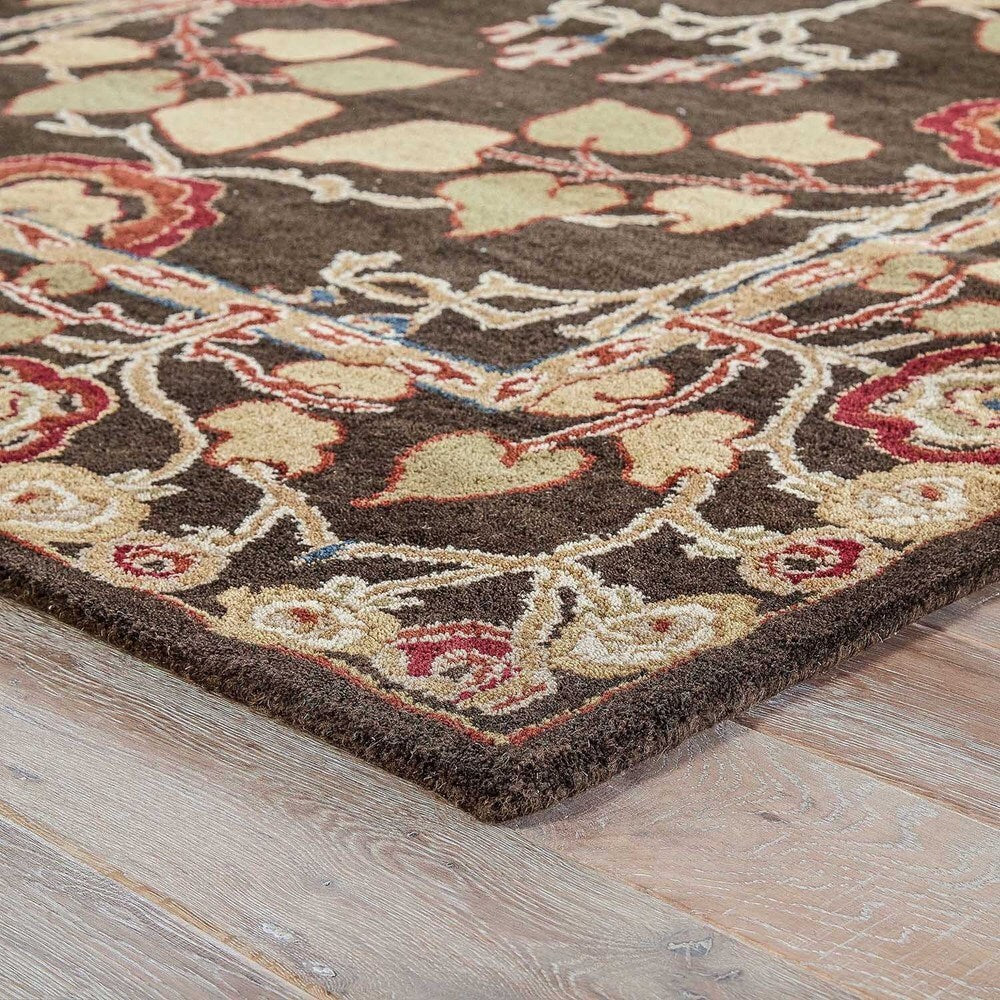 Juliette Handmade Floral Brown/ Multicolor Area Rug (3'6" X 5'6") - 3'6" x 5'6"