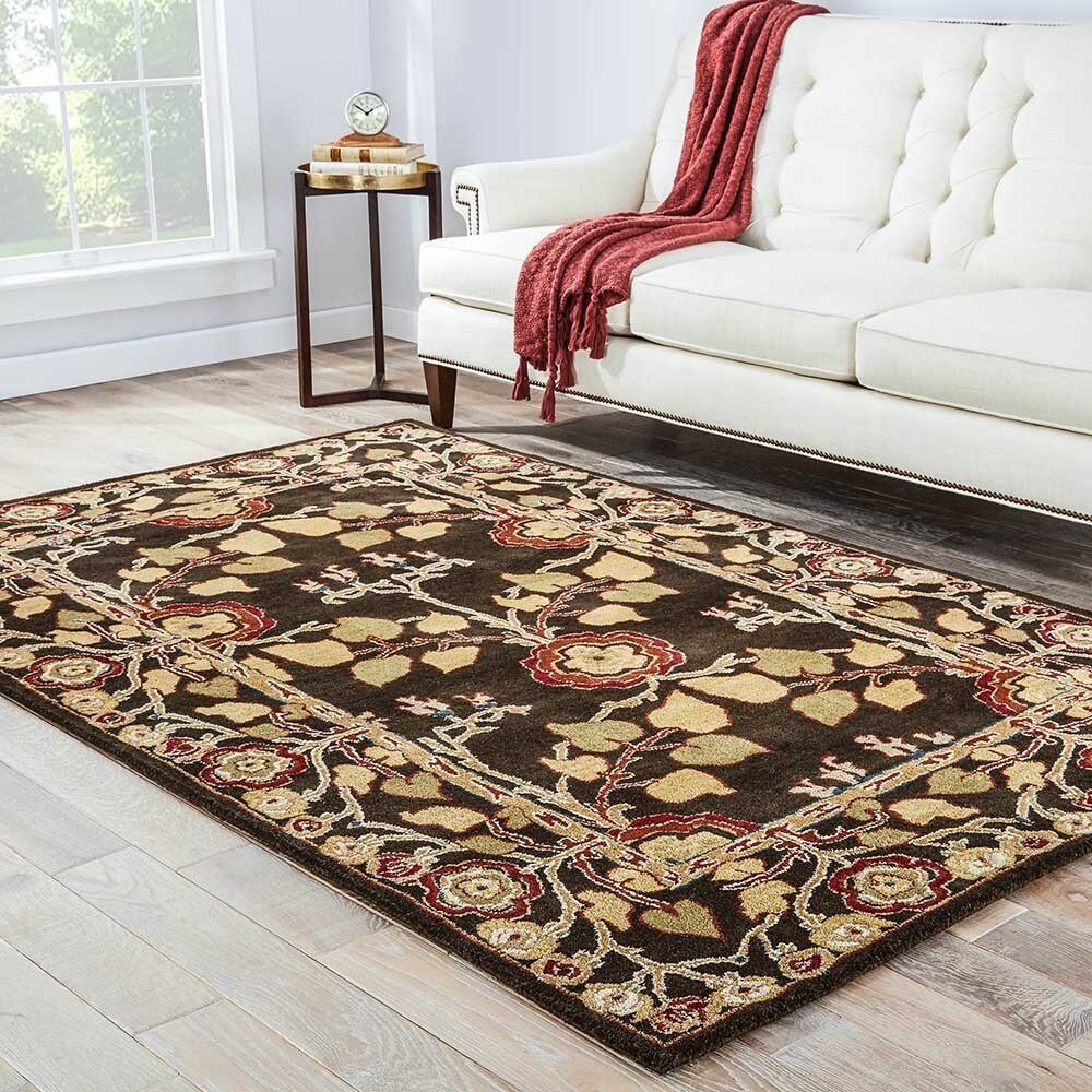 Juliette Handmade Floral Brown/ Multicolor Area Rug (3'6" X 5'6") - 3'6" x 5'6"