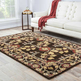 Juliette Handmade Floral Brown/ Multicolor Area Rug (3'6" X 5'6") - 3'6" x 5'6"