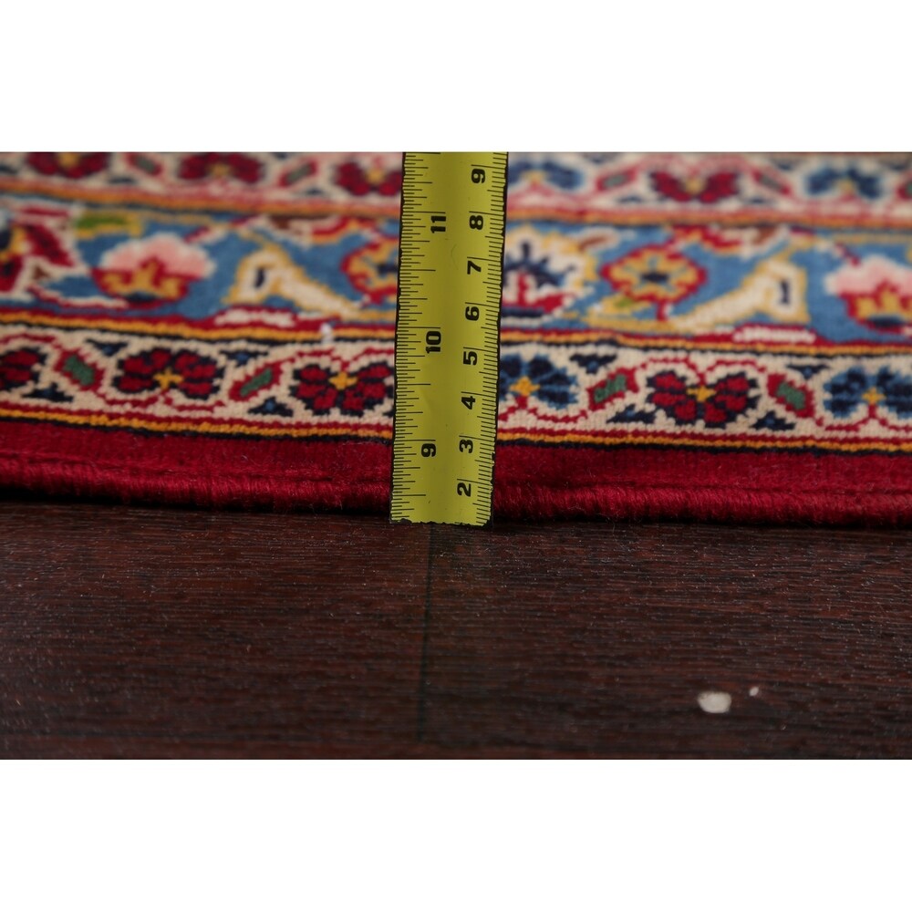 Traditional Kashan Hand Knotted Vintage Wool Oriental Persian Area Rug - 13'6" x 10'5"