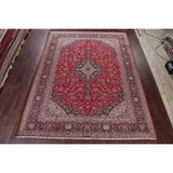 Traditional Kashan Hand Knotted Vintage Wool Oriental Persian Area Rug - 13'6" x 10'5"