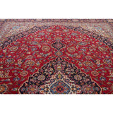 Traditional Kashan Hand Knotted Vintage Wool Oriental Persian Area Rug - 13'6" x 10'5"