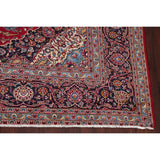 Traditional Kashan Hand Knotted Vintage Wool Oriental Persian Area Rug - 13'6" x 10'5"