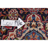 Traditional Kashan Hand Knotted Vintage Wool Oriental Persian Area Rug - 13'6" x 10'5"