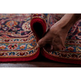 Traditional Kashan Hand Knotted Vintage Wool Oriental Persian Area Rug - 13'6" x 10'5"