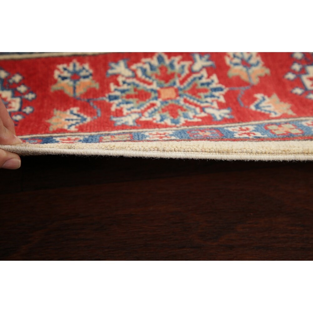 Traditional Kazak-Chechen Hand Knotted Pakistan Oriental Area Rug - 7'10" x 5'9"