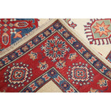 Traditional Kazak-Chechen Hand Knotted Pakistan Oriental Area Rug - 7'10" x 5'9"