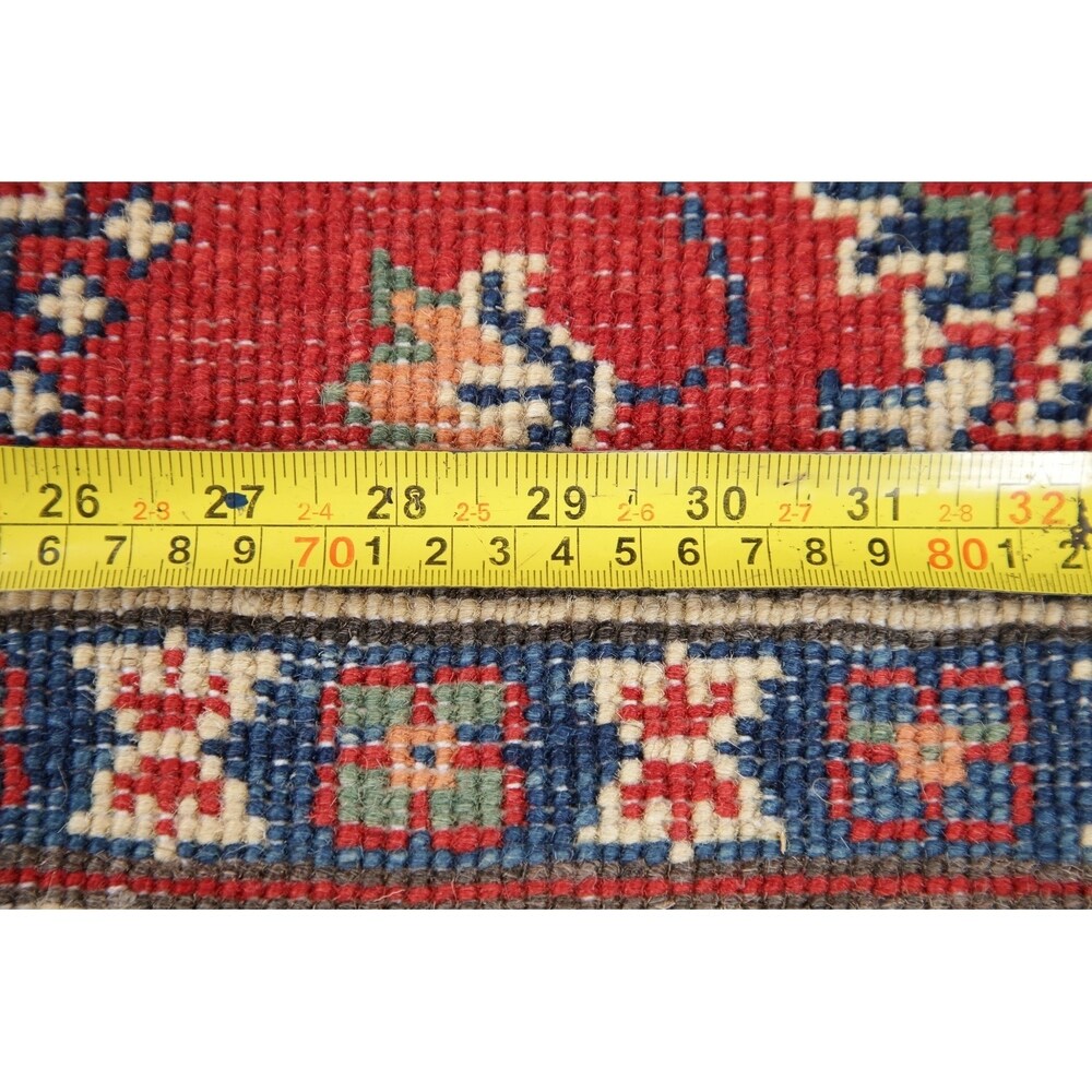 Traditional Kazak-Chechen Hand Knotted Pakistan Oriental Area Rug - 7'10" x 5'9"