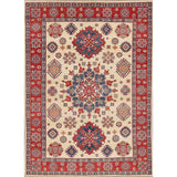 Traditional Kazak-Chechen Hand Knotted Pakistan Oriental Area Rug - 7'10" x 5'9"