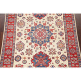 Traditional Kazak-Chechen Hand Knotted Pakistan Oriental Area Rug - 7'10" x 5'9"
