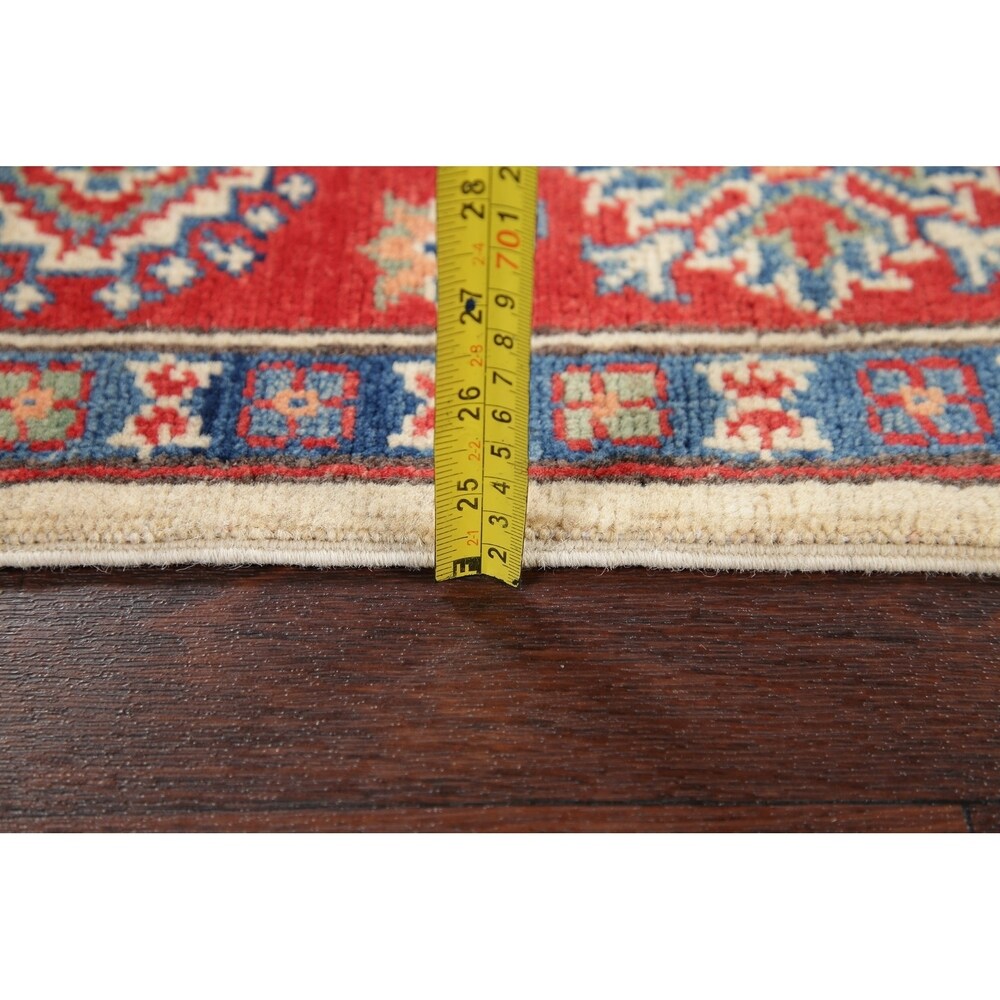 Traditional Kazak-Chechen Hand Knotted Pakistan Oriental Area Rug - 7'10" x 5'9"