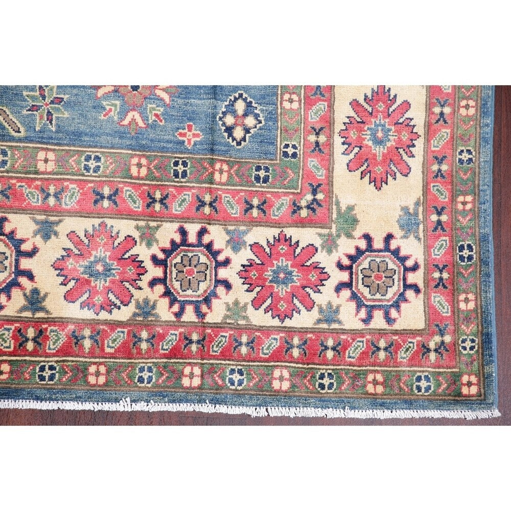 Traditional Kazak Diamond Oriental Handmade Wool Pakistani Area Rug - 10'8" x 7'9"