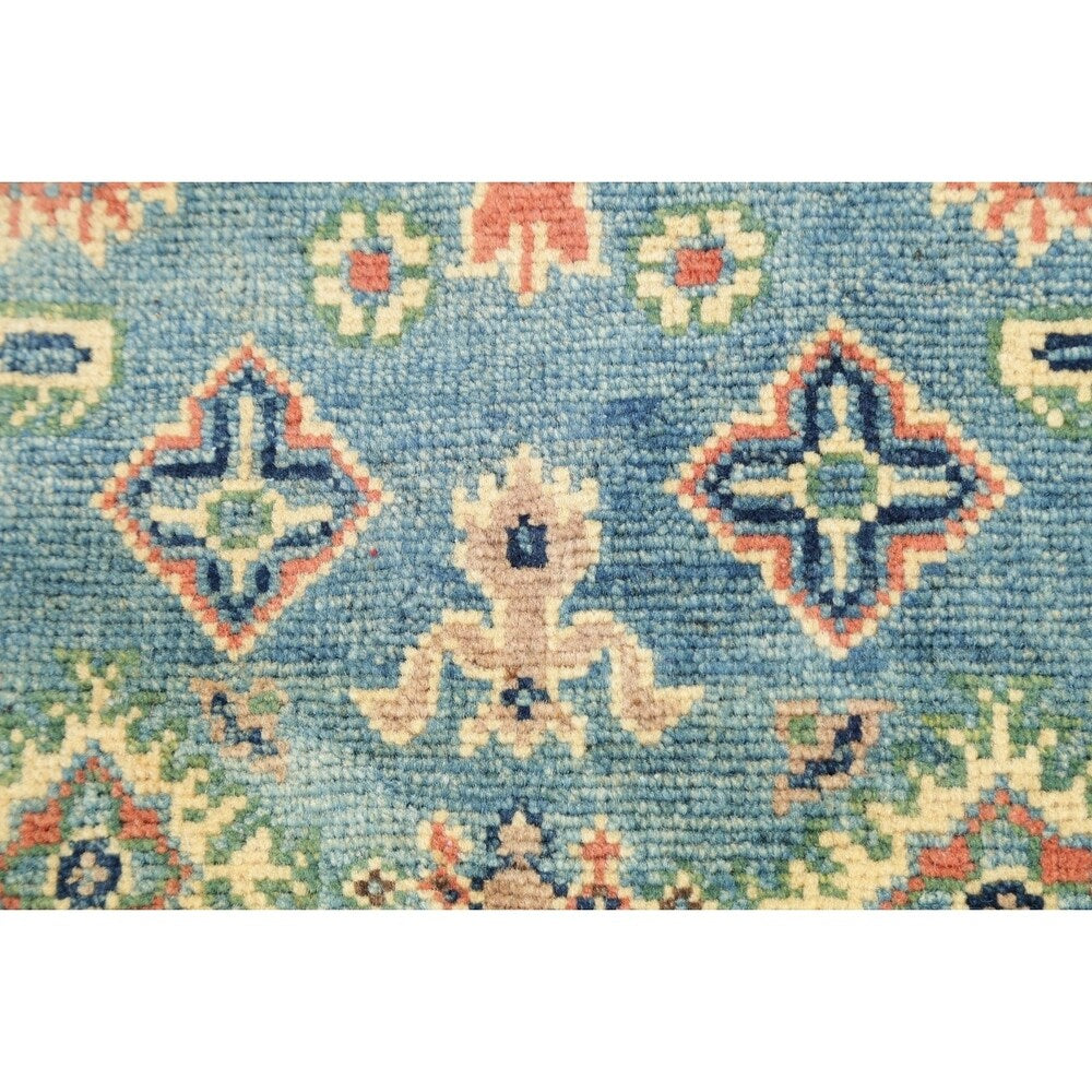 Traditional Kazak Hand Knotted Carpet Wool Pakistani Area Rug - 5'1" x 3'4"