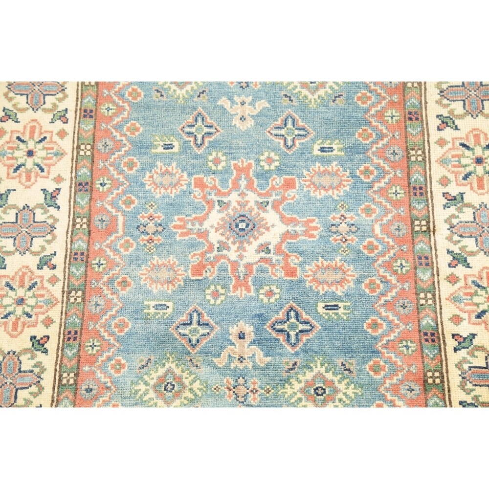 Traditional Kazak Hand Knotted Carpet Wool Pakistani Area Rug - 5'1" x 3'4"