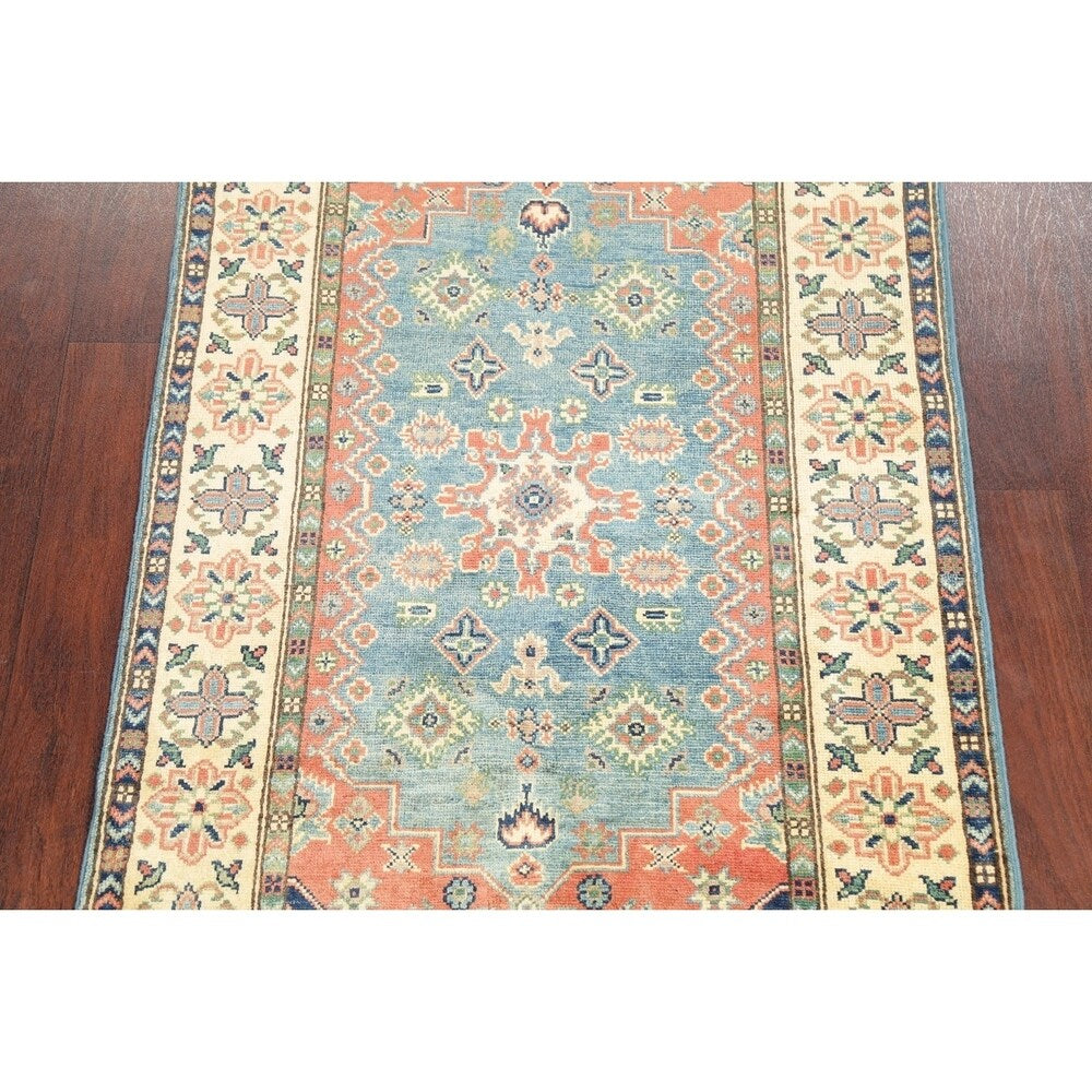 Traditional Kazak Hand Knotted Carpet Wool Pakistani Area Rug - 5'1" x 3'4"